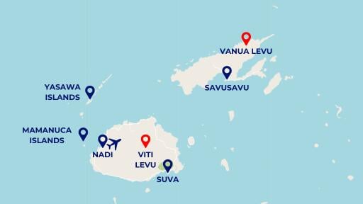 Fiji Islands Map