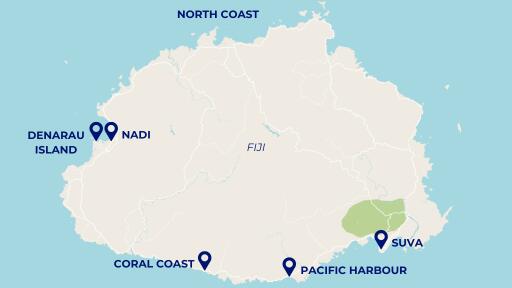 Fiji Mainland Map